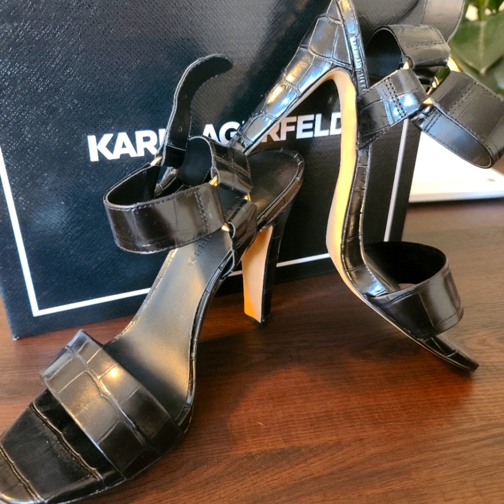 Karl Lagerfeld Cieone croc heel